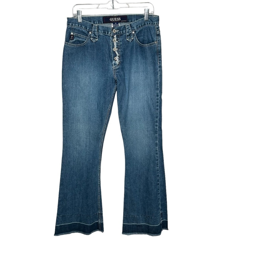 Guess Women’s Flare Bootcut Jeans Size 30 Button Fly Denim Blue